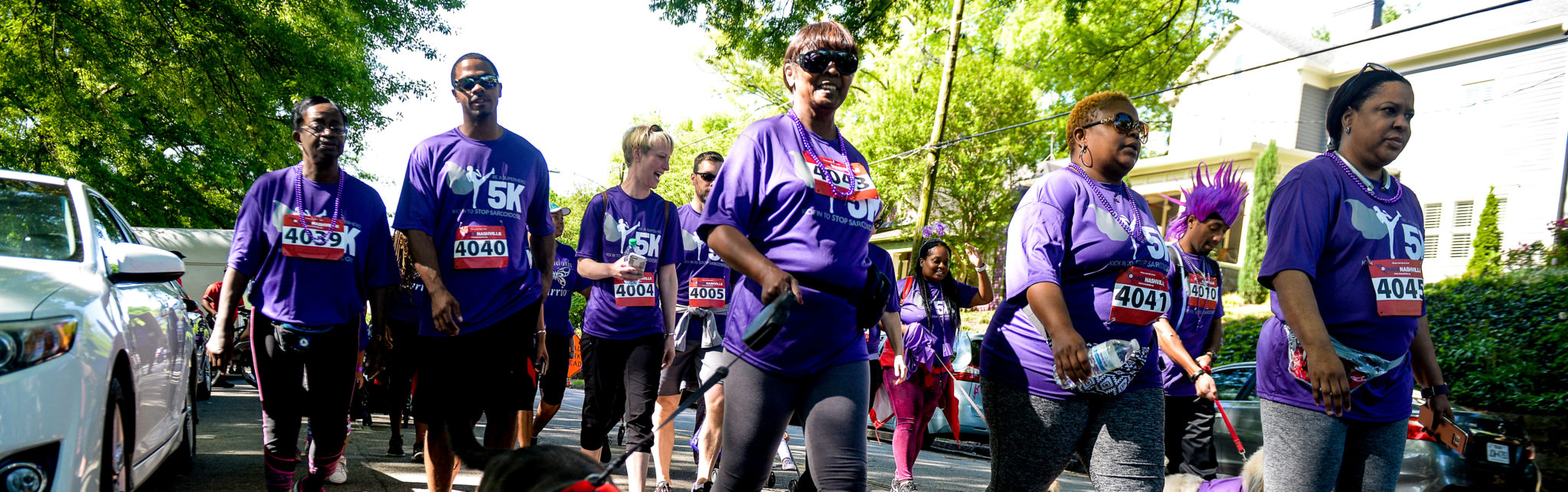 Atlanta 5K, group walking